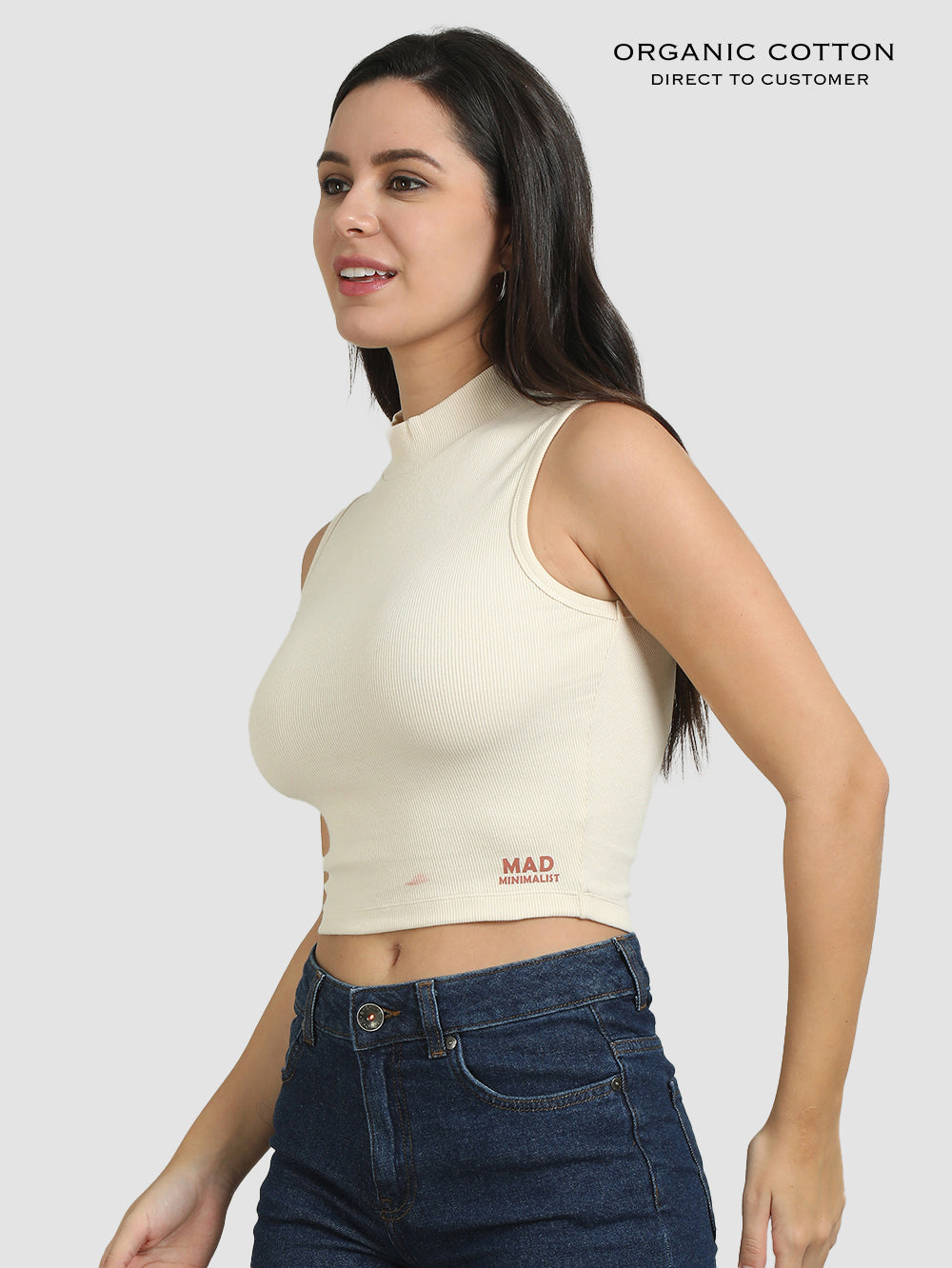 Organic Cotton Womens Crop Tee