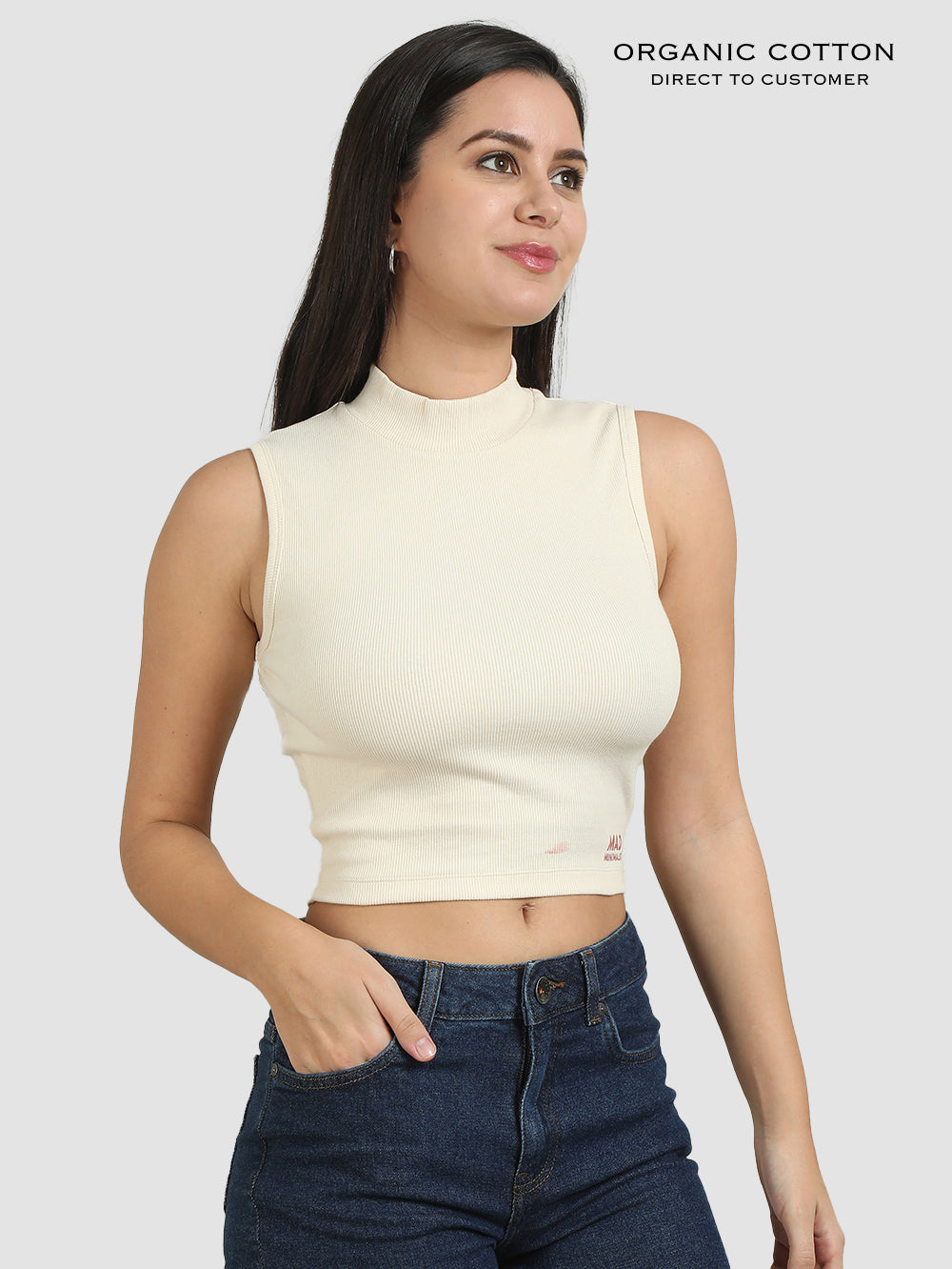 Organic Cotton Womens Crop Tee