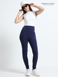 WHITE ORGANIC COTTON RIB SLEEVE LESS ROUND NECK FITTED CROP TOP