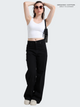 WHITE ORGANIC COTTON RIB SLEEVELESS SQUARE NECK FITTED CROP TOP