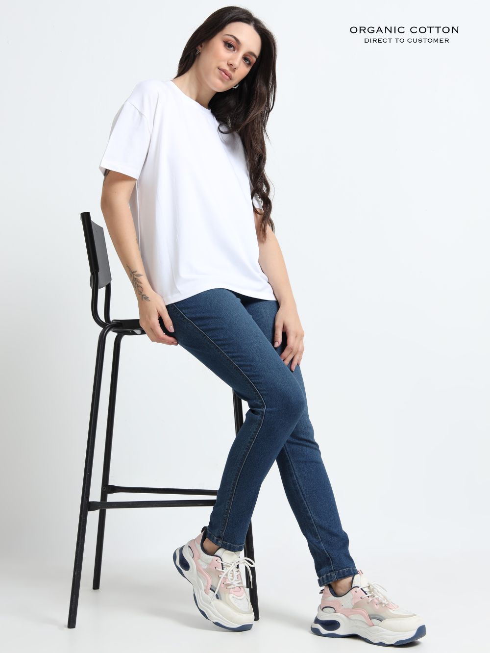 White Organic Cotton Over Sized Tee