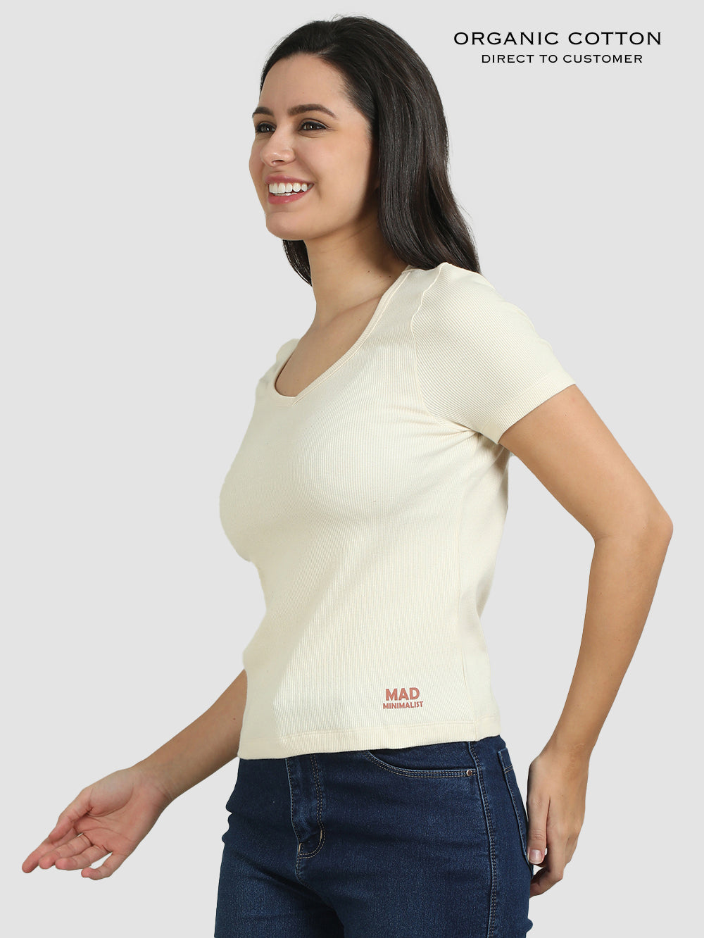 Organic Cotton Womens Crop Tee