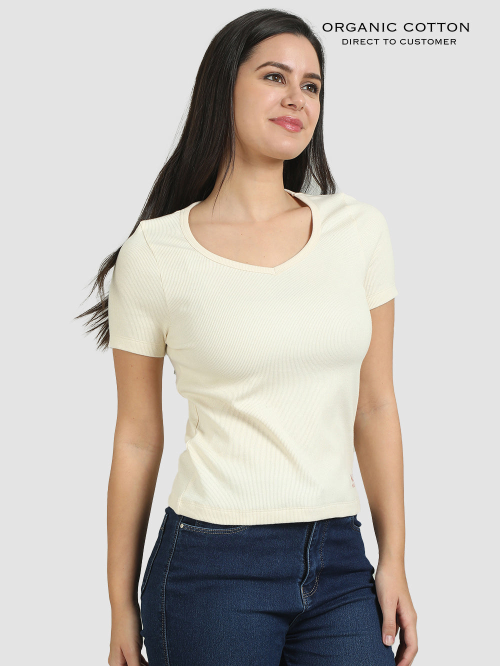 Organic Cotton Womens Crop Tee