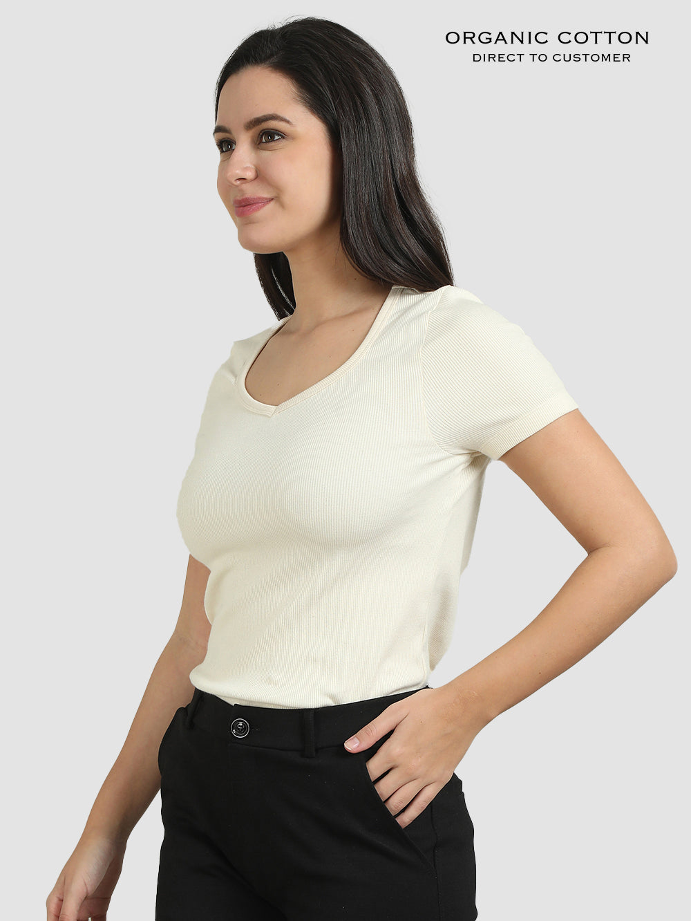 Organic Cotton Womens Crop Tee