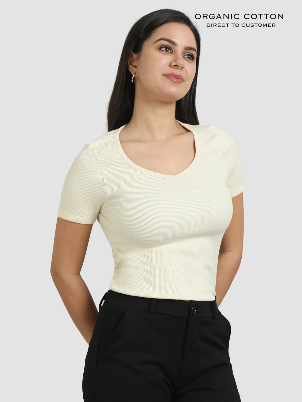 Organic Cotton Womens Crop Tee