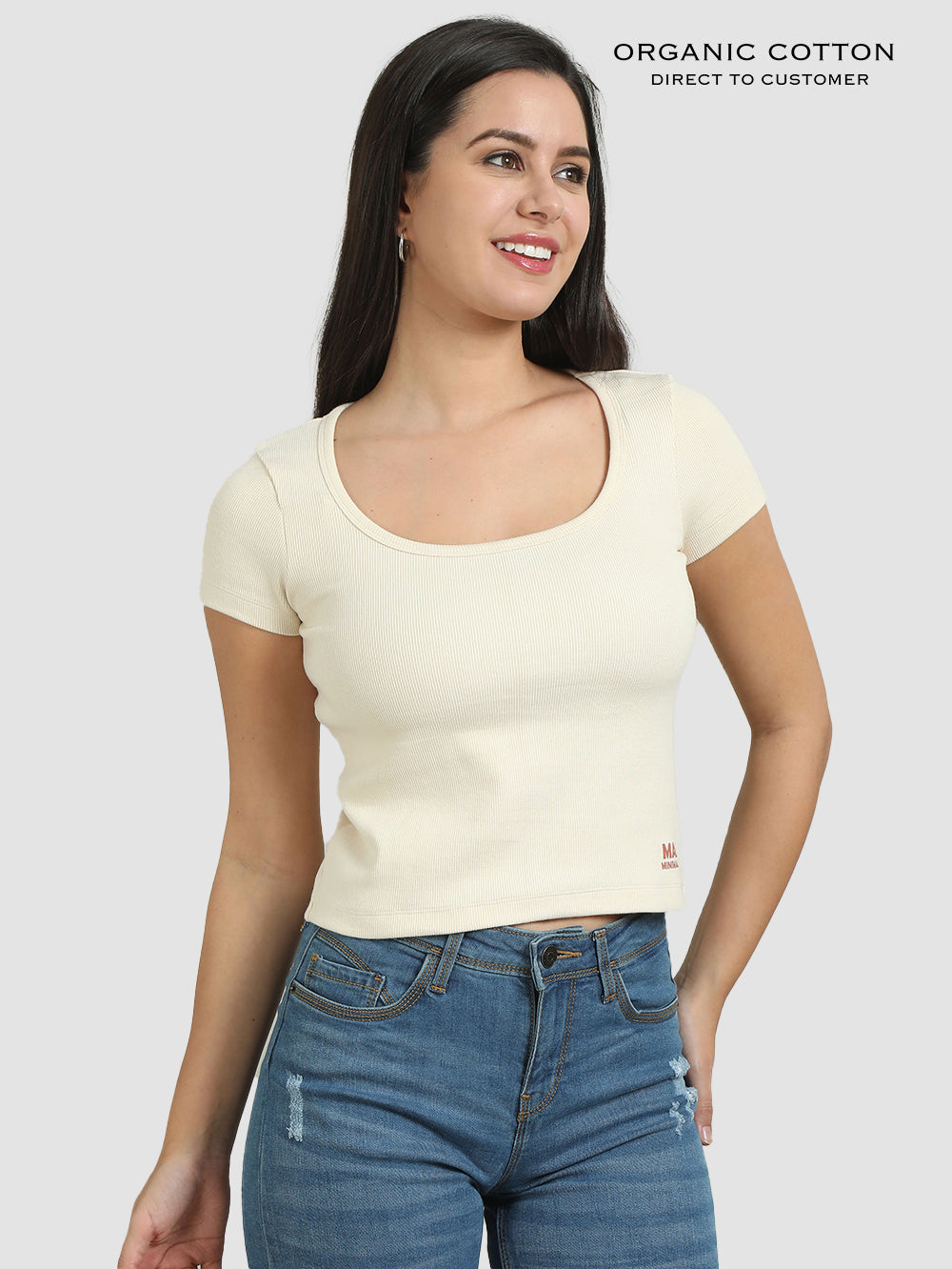 Organic Cotton Womens Crop Tee