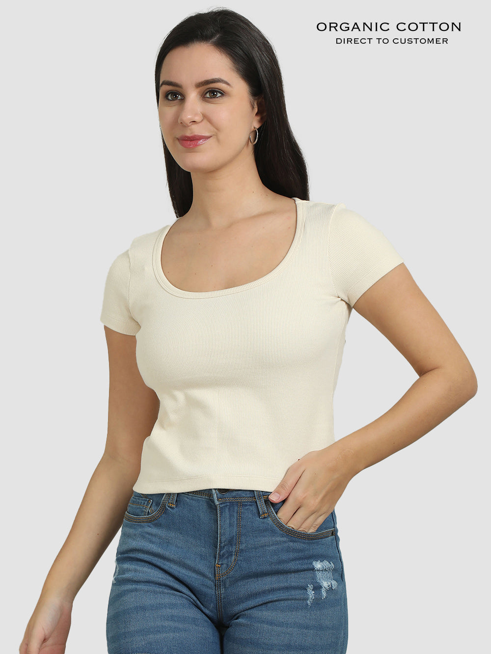 Organic Cotton Womens Crop Tee