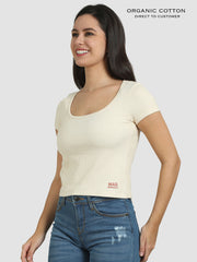 Organic Cotton Womens Crop Tee