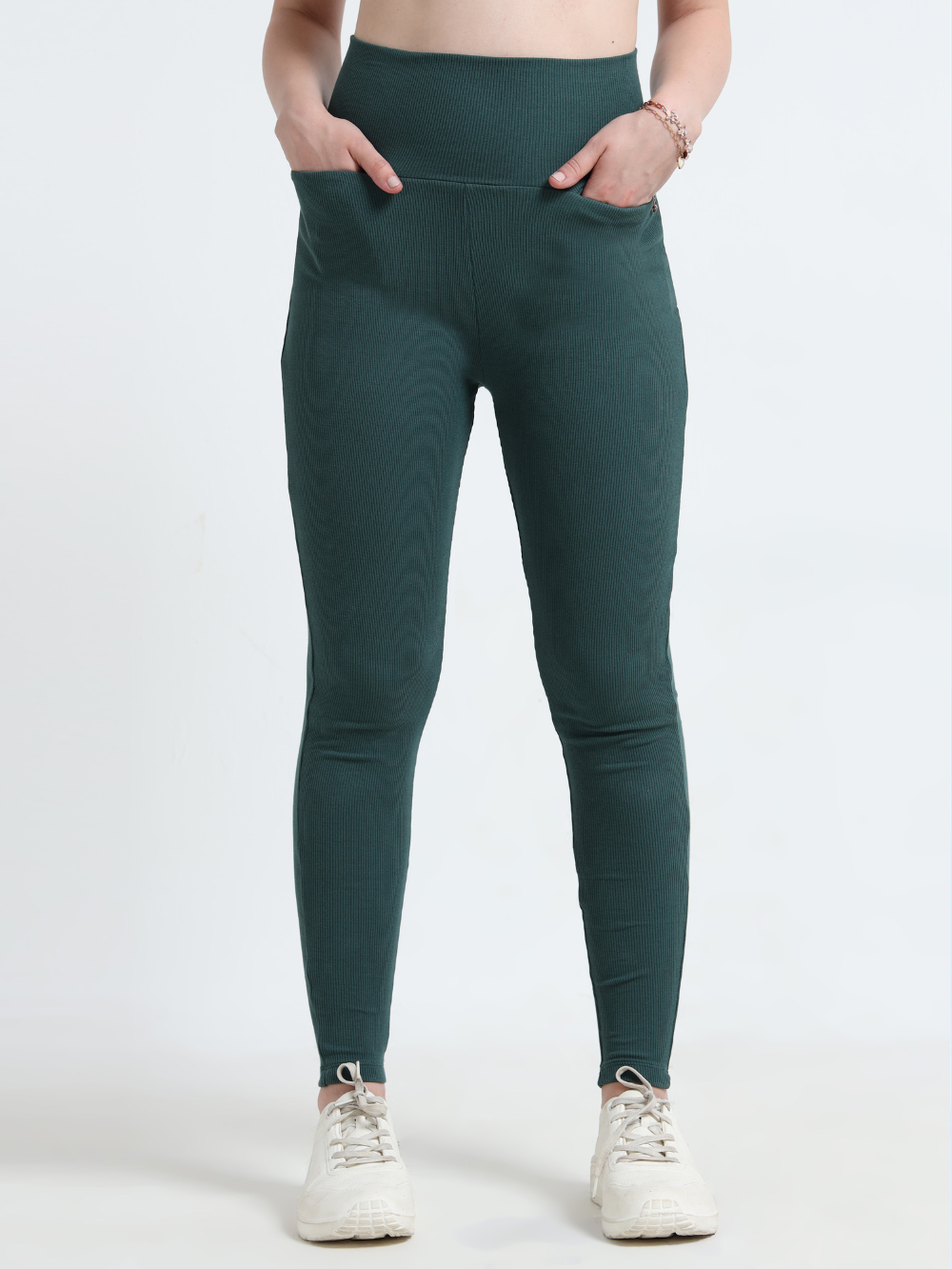 BRISTO GREEN ORGANIC COTTON RIB HIGH WAIST WORKOUT PANT