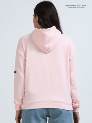 Light Pink A & A Womens Casual Hoodie in Organic Cotton