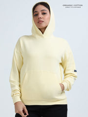 Light Yellow A & A Womens Casual Hoodie in Organic Cotton