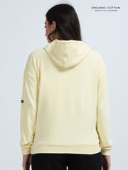 Light Yellow A & A Womens Casual Hoodie in Organic Cotton