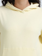 Light Yellow A & A Womens Casual Hoodie in Organic Cotton