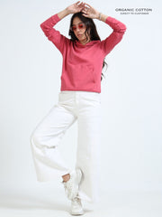 Magenta A & A Womens Casual Hoodie in Organic Cotton
