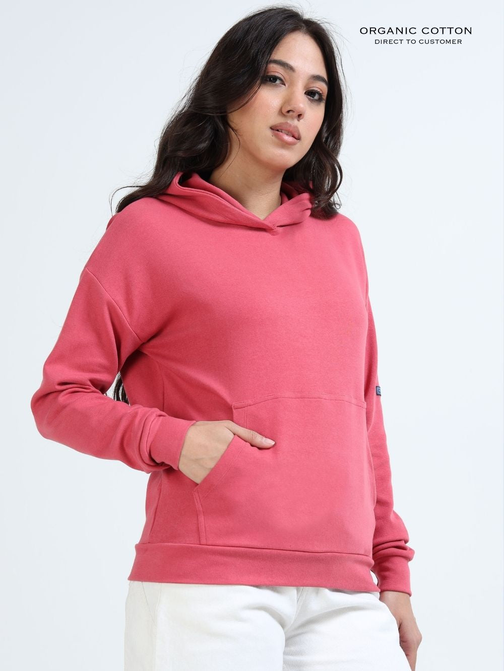 Magenta A & A Womens Casual Hoodie in Organic Cotton