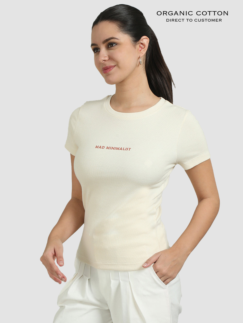 Organic Cotton Womens Crop Tee