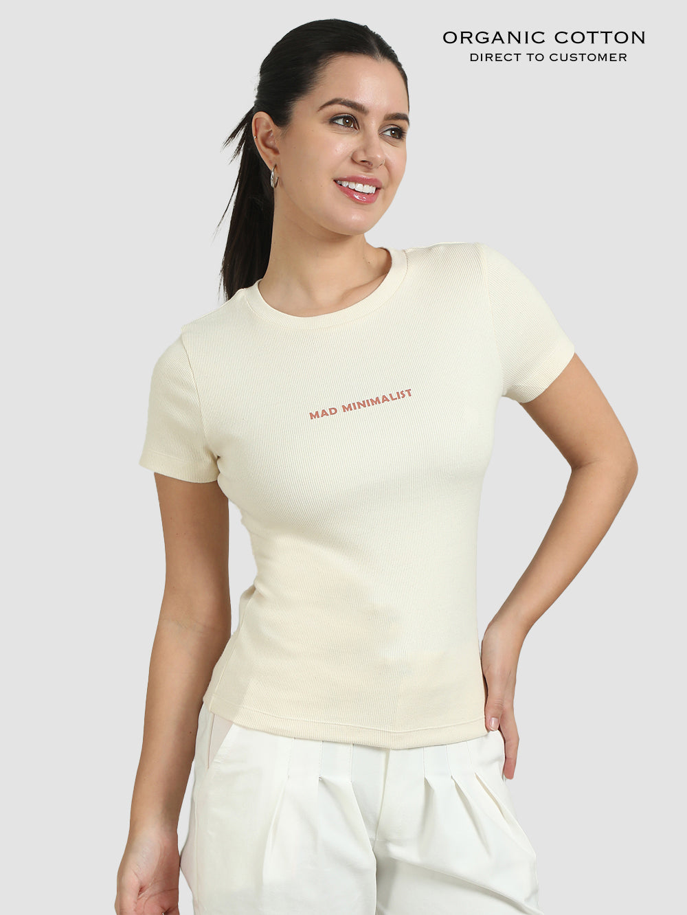 Organic Cotton Womens Crop Tee