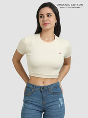 Organic Cotton Womens Crop Tee