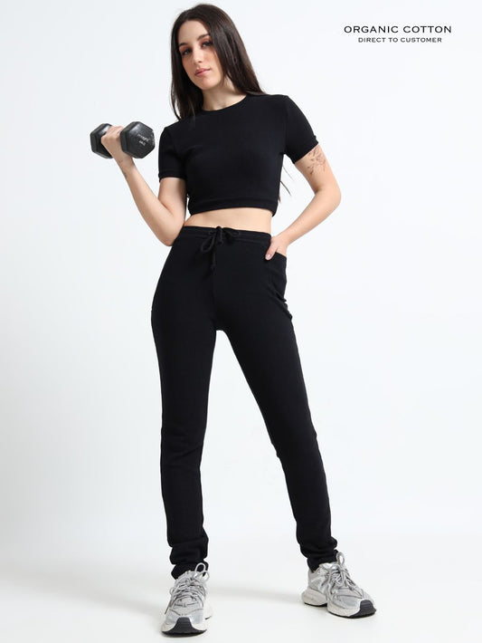 Black Organic Cotton Co-Ord Set