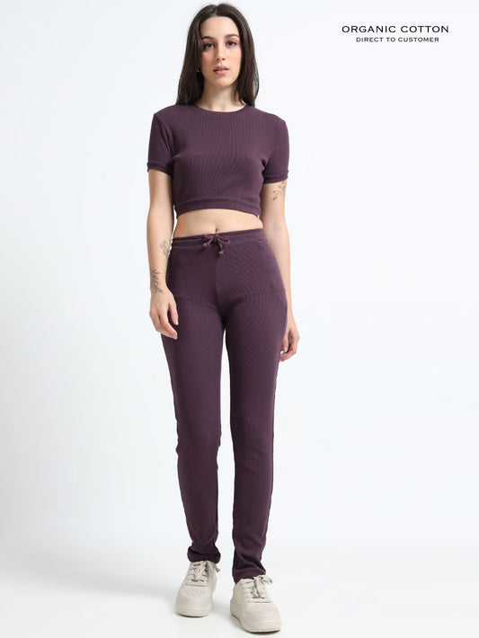 Wine Organic Cotton Co-Ord Set