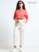 Beige Organic Cotton Womens Basic Pant