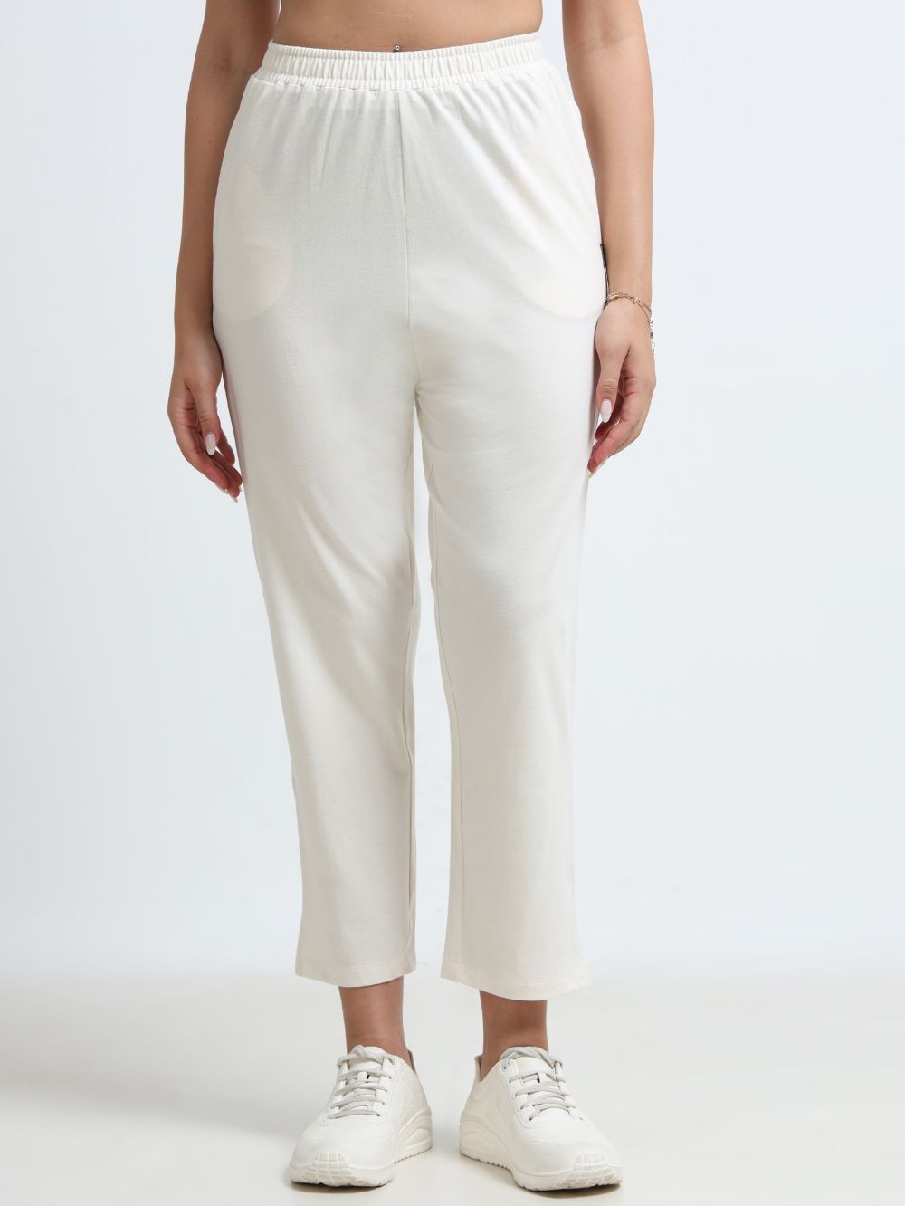Beige Organic Cotton Womens Basic Pant