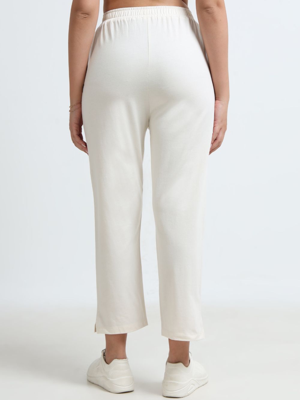 Beige Organic Cotton Womens Basic Pant