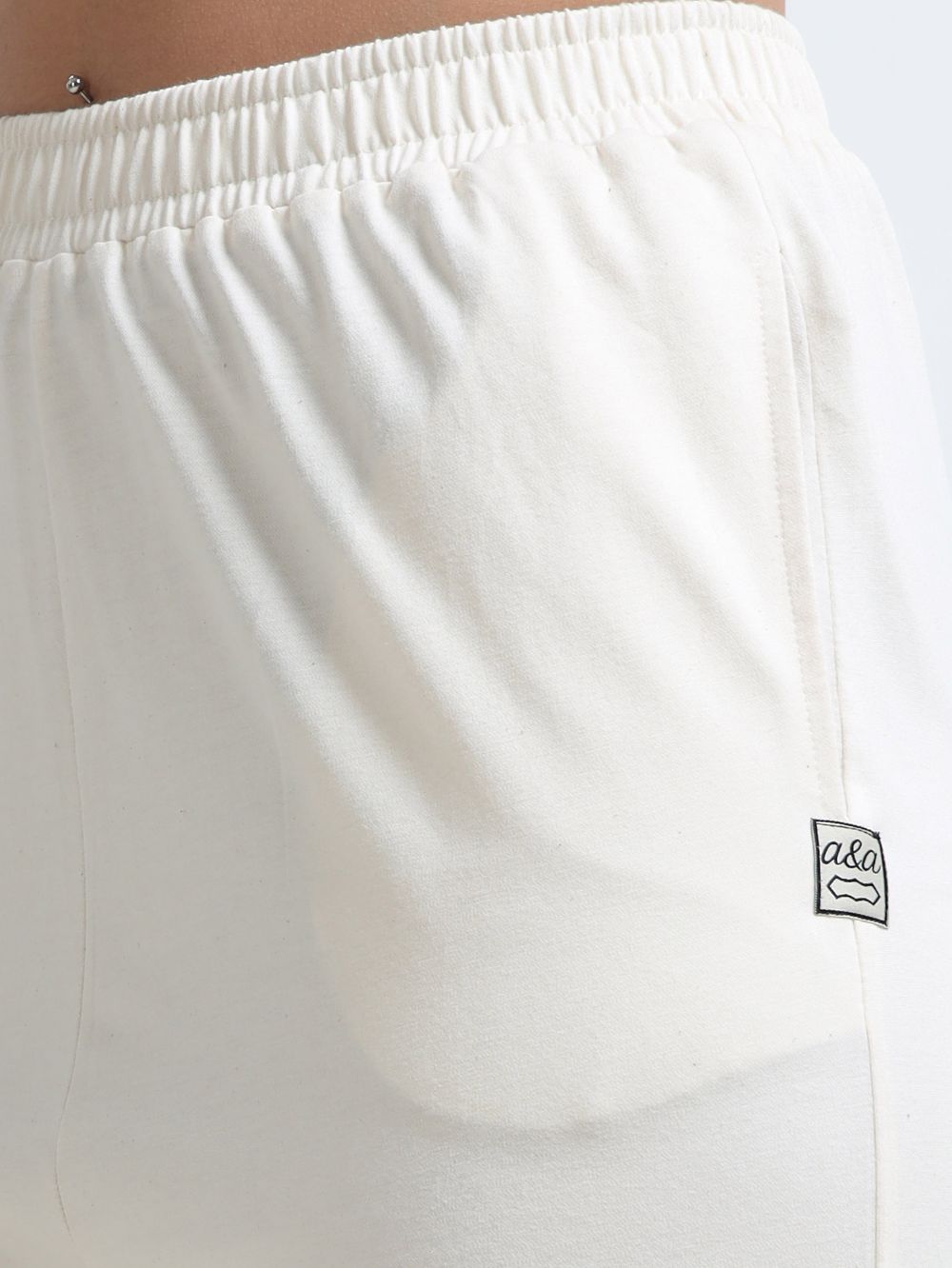Beige Organic Cotton Womens Basic Pant