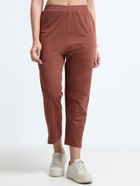 Brown Organic Cotton Womens Basic Pant