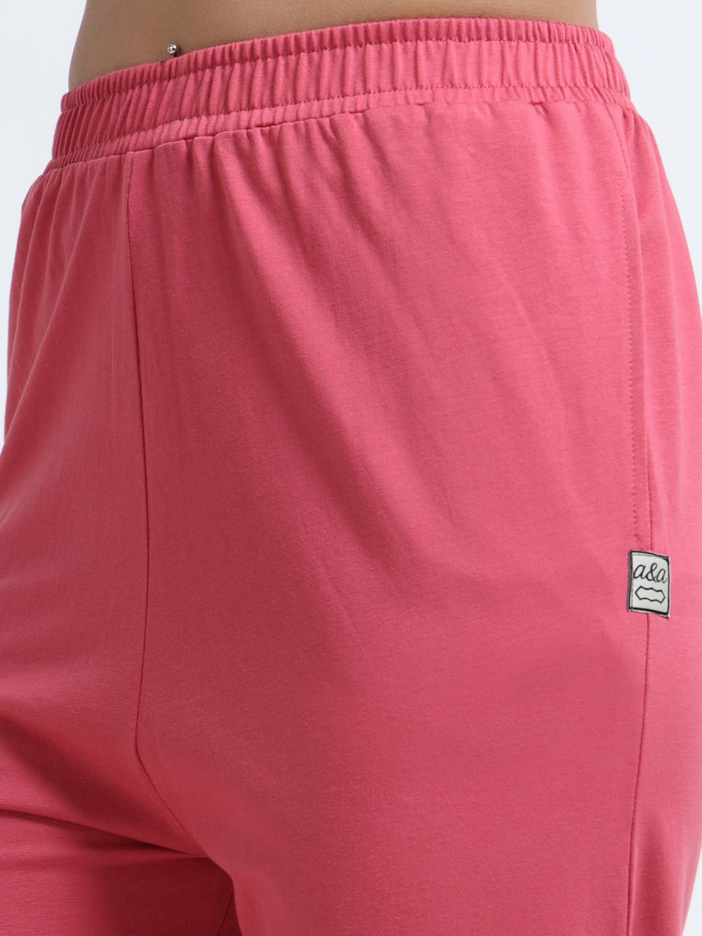 Magenta Organic Cotton Womens Basic Pant