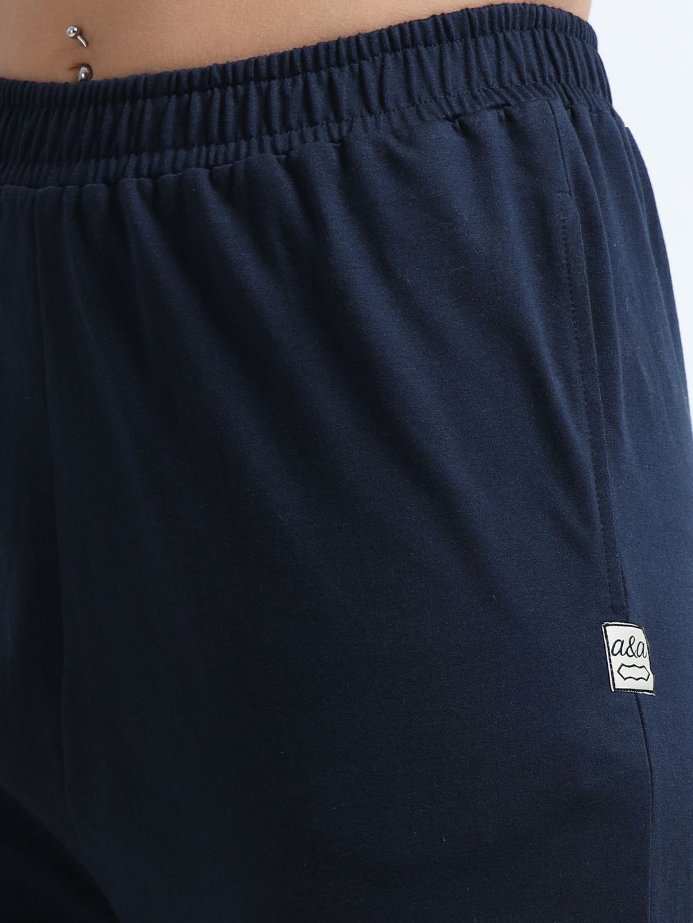 Navy Organic Cotton Womens Basic Pant