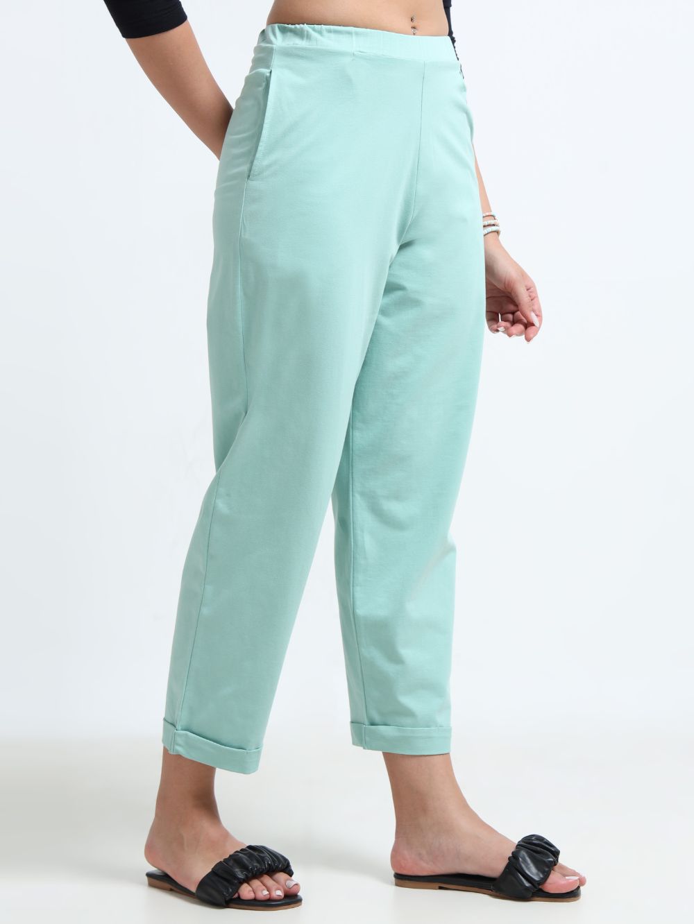 Aqua Organic Cotton Womens Folded Fit Pant