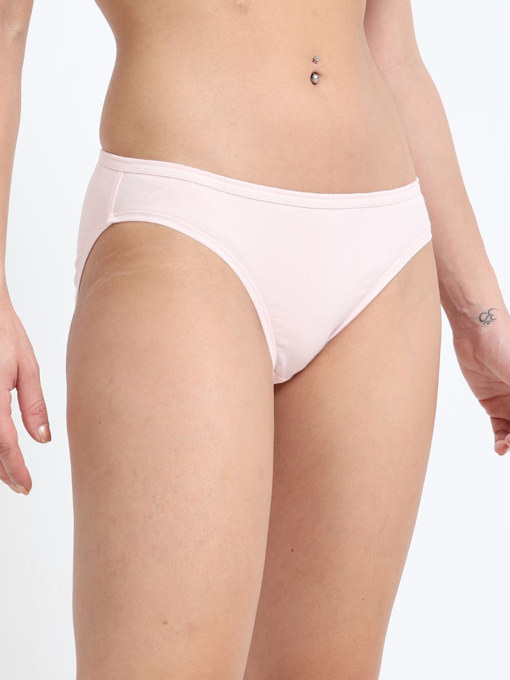 Pink and Red Organic Cotton Bikini Panty for Women - Pack of 2