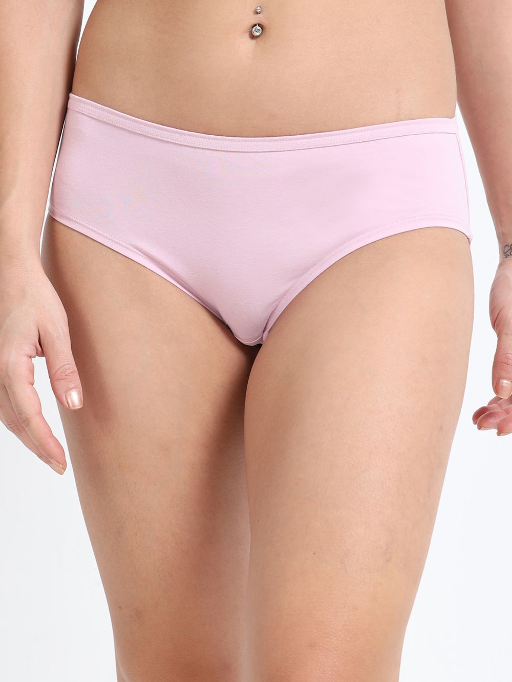 Pink and Red Organic Cotton Hipster Panty for Women - Pack of 2