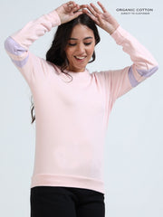 Light Pink A & A Organic Cotton Casual Pullover for Women