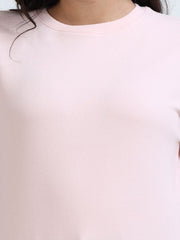 Light Pink A & A Organic Cotton Casual Pullover for Women