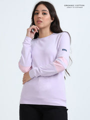 Light Purple A & A Organic Cotton Casual Pullover for Women