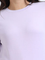 Light Purple A & A Organic Cotton Casual Pullover for Women