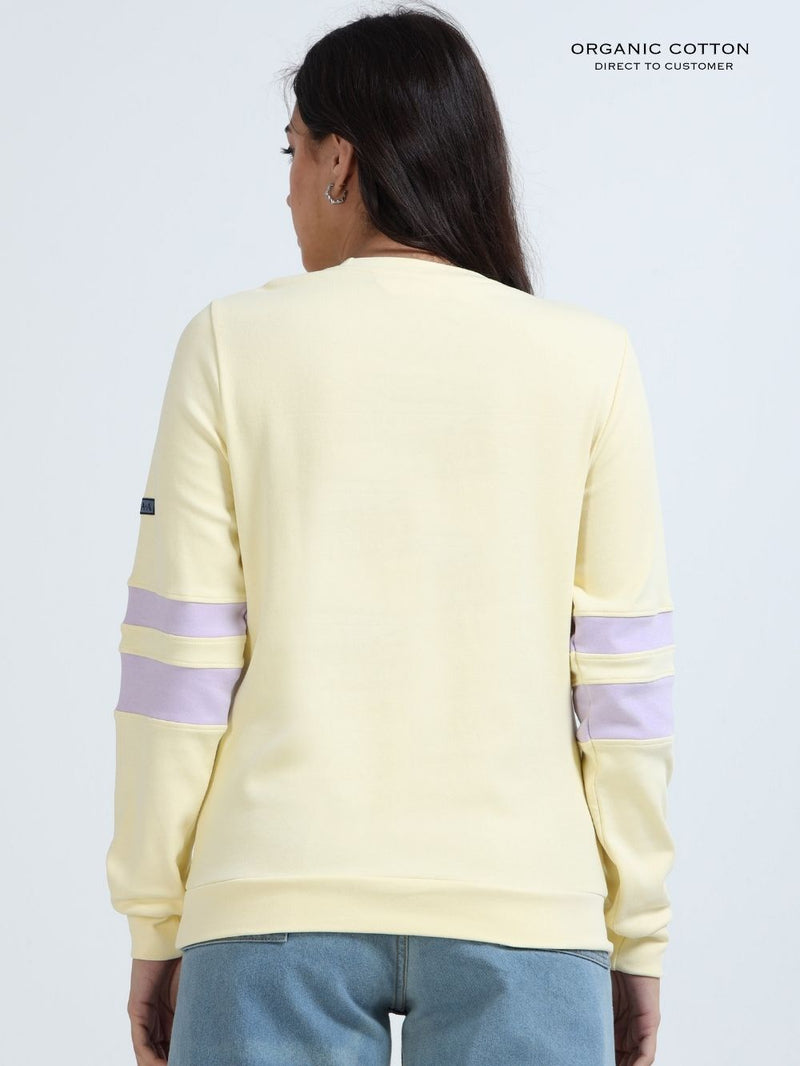 Light Yellow A & A Organic Cotton Casual Pullover for Women