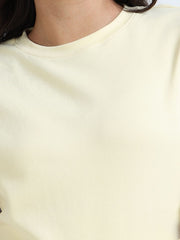 Light Yellow A & A Organic Cotton Casual Pullover for Women