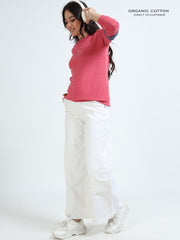 Magenta A & A Organic Cotton Casual Pullover for Women
