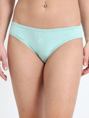 Peach Amber and Cameo green Organic Cotton Bikini Panty for Women - Pack of 2