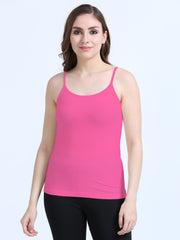 Dogwood Pink and Fandango Pink Thin-Strap Organic Cotton Camisole for Women - Pack of 2