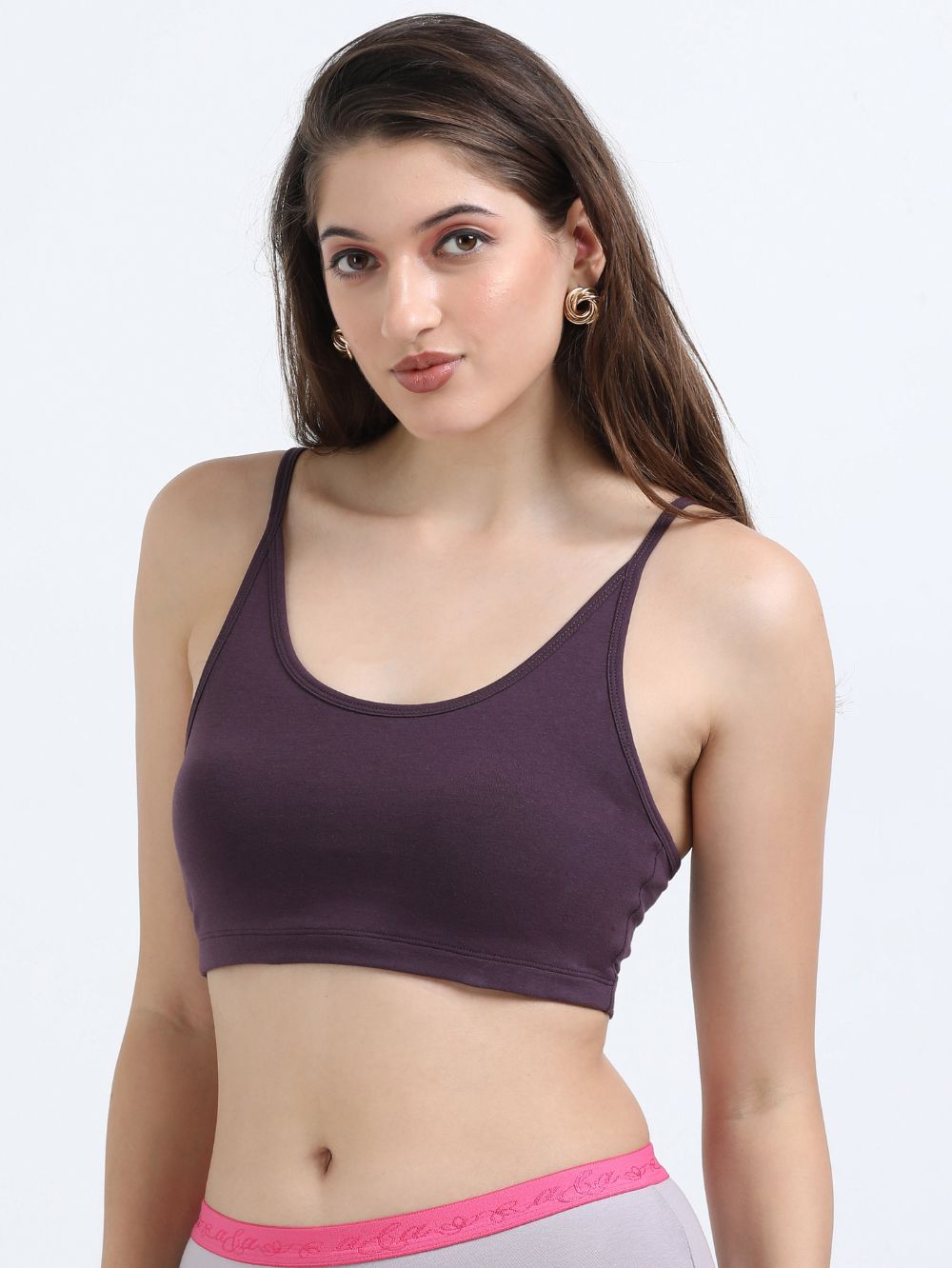 Wine Organic Cotton Women's Beginners Comfort Bra
