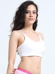 White Organic Cotton Women's Beginners Comfort Bra