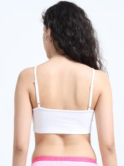 White Organic Cotton Women's Beginners Comfort Bra