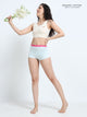 Sky Light and Peach Amber Organic Cotton Boy Shorts Outer Waistband for Women - Pack of 2