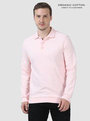 Mens Organic Cotton Polo Pull-Over Tee