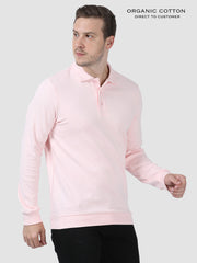 Mens Organic Cotton Polo Pull-Over Tee