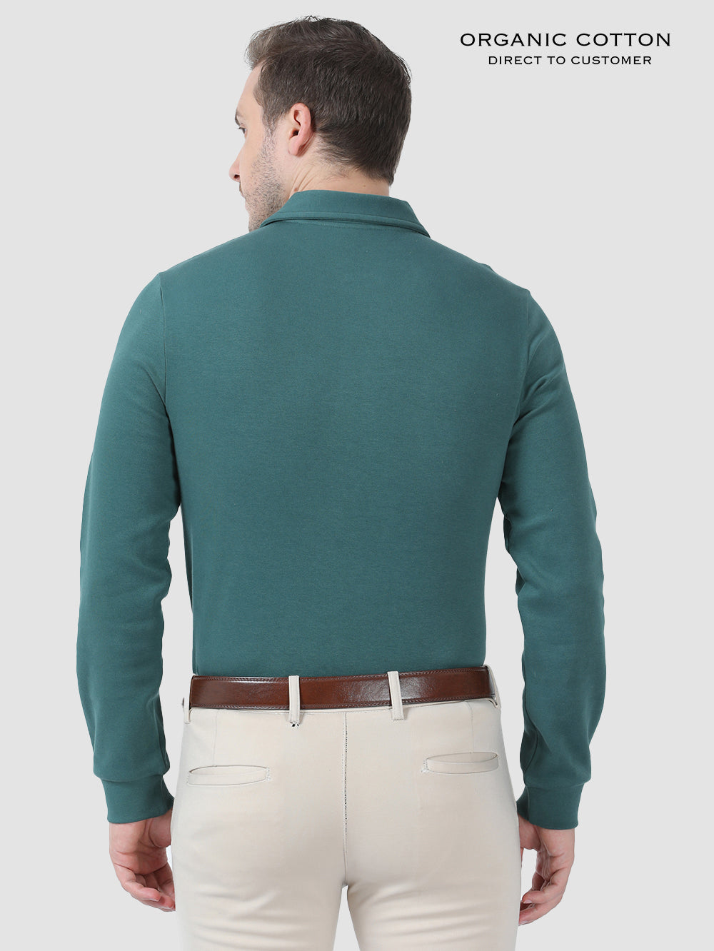 Mens Organic Cotton Polo Pull-Over Tee